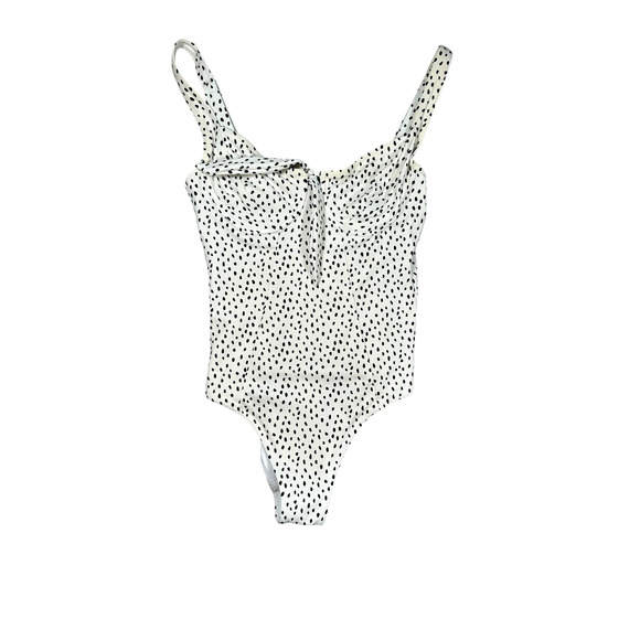 Zulu & Zephyr One Piece Bathing Suit Polka Dot Adjustable Swim Beach Vacay Sz 6 - Picture 1 of 10